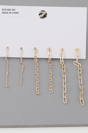 Multi Chain Drop Earrings