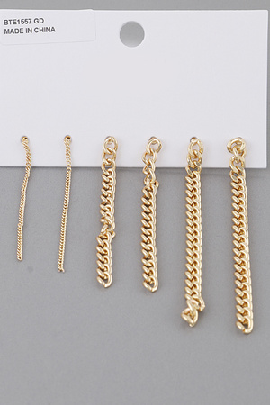 Multi Chain Drop Earrings