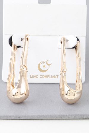 Shiny Melt Hoop Earrings