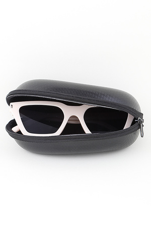 Chic Zipper Sunglasses Case