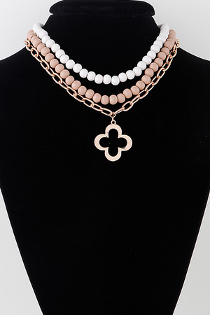 Clover Chain Beaded Necklace