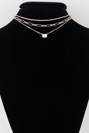 Triple Jeweled Choker Necklace