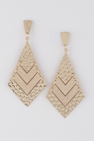 Textured Diamond Cut Earrings