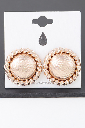 Twisted Hammered Dome Earrings