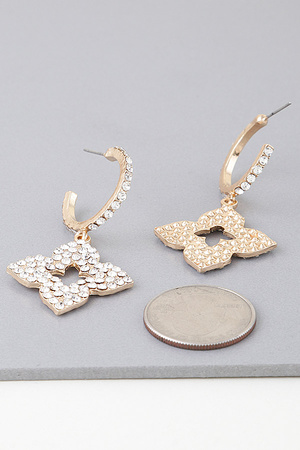 Bejeweled Flower Earrings