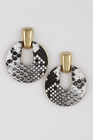 Snakeskin Print Earrings 9IAD10