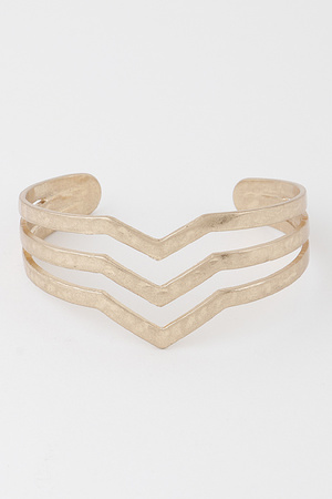 V-Shaped Open Cuff Bracelet