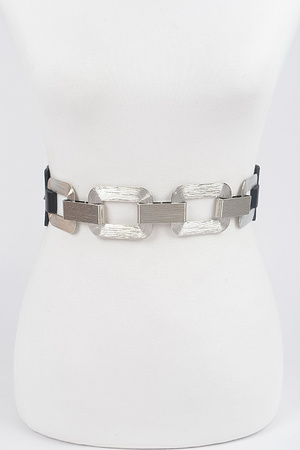 Faux Leather Multi Metal Buckle Plus Size Belt.