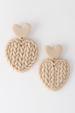 Braided Heart Earrings