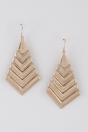 Layered Diamond Cut Earrings