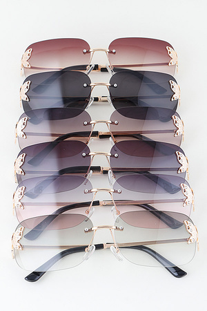 Modern Pearled Butterfly Sunglasses