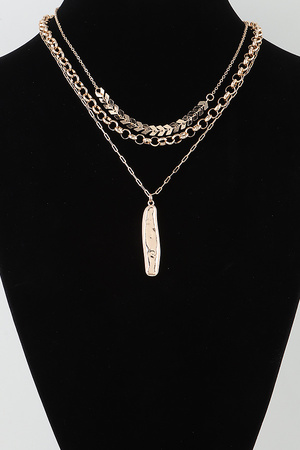 Multi Abstract Bar Chain Necklace