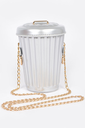 Trash Can Inspired Clutch.