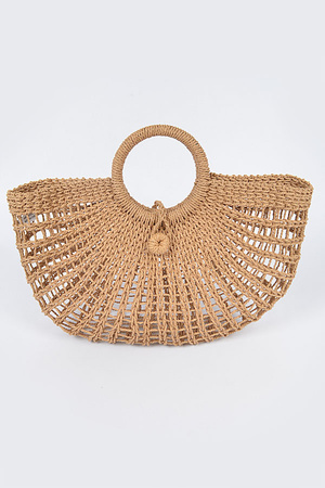 Fan Inspired Lovely Straw Clutch.