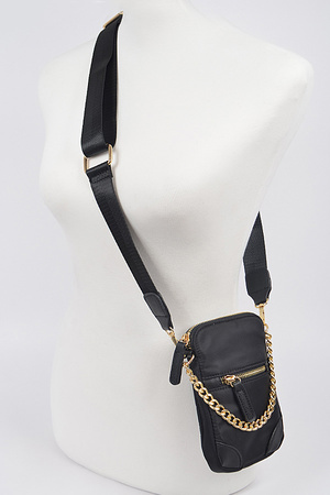 Nylon Cellphone Cross Body Bag.