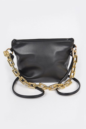 Faux Leather Shoulder Bag