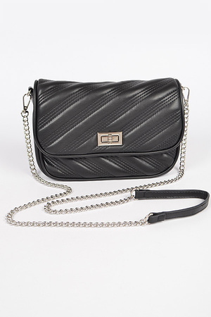 Quilted Faux Leather Shoulder Bag