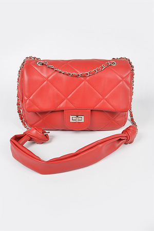 Quilted Faux Leather Shoulder Bag