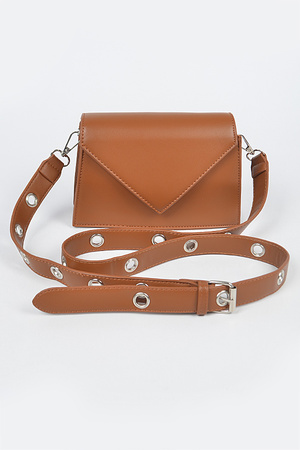 Faux Leather Crossbody Bag