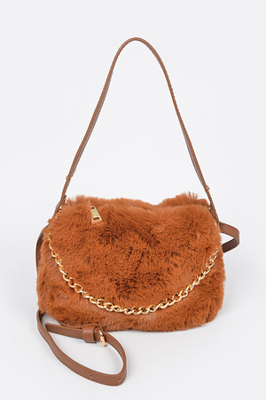 Faux Fur Shoulder Bag