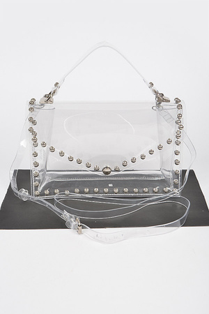 Round Stud Clear Bag