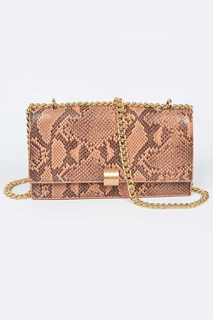 Snake Print Crossbody Bag