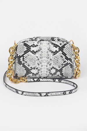 Snake Print Crossbody Bag