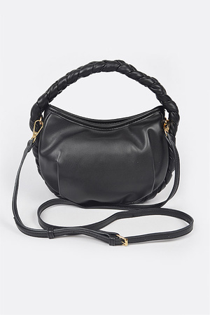 Braided Handle Crossbody Bag