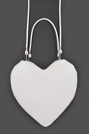 Heart Faux Leather Crossbody Bag