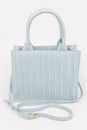 Denim Handle Tote Bag