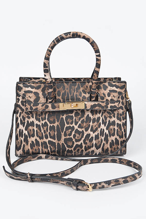 Faux Leo Medium Tote Bag