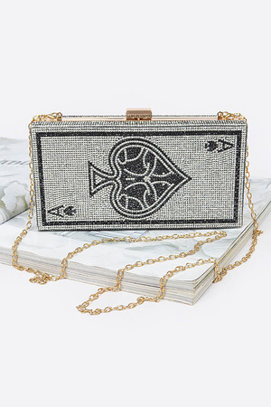 Rhinestone Poker Party Clutch