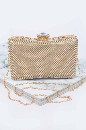 Rhinestone Hard Clutch