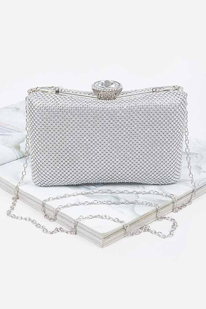 Rhinestone Hard Clutch