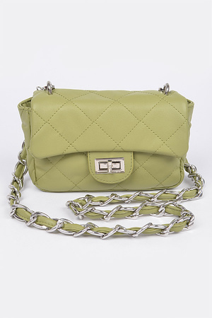 Quilted Flap Chain Bag