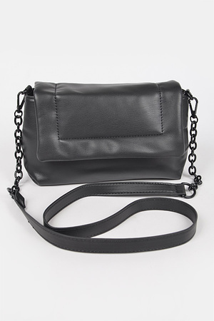 Faux Leather Shoulder Bag