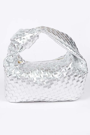 Metallic Braided Zip Bag