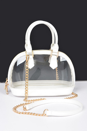 Top Handle Clear Zip  Bag