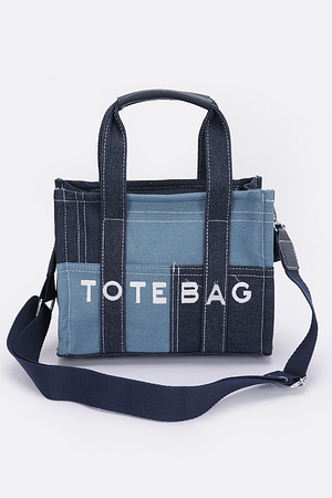 Multi Color Denim Tote Bag