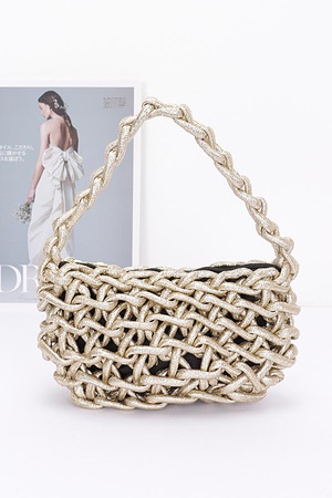 Metallic String Handmade Tote Bag