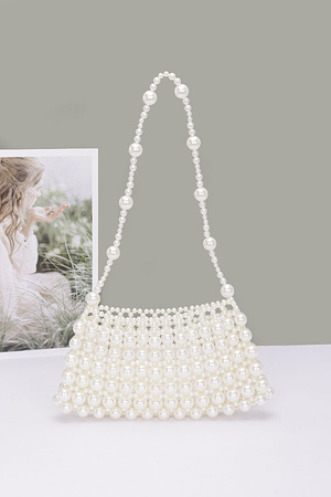 Faux Pearl Handmade Shoulder Bag