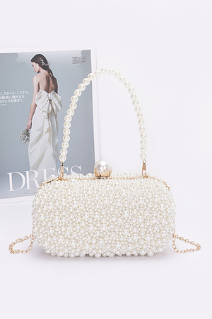 Faux Pearl Handmade Party Clutch