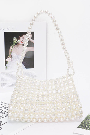 Faux Pearl Elegance Clutch