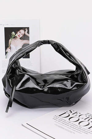 Patent Leather Hobo Bag