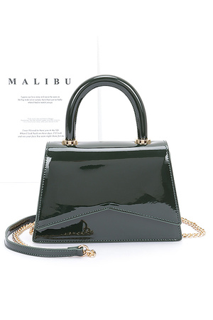 Patent Leather Top Handle Bag