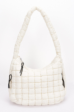 Quilted Nylon Padded Crossbody Bag