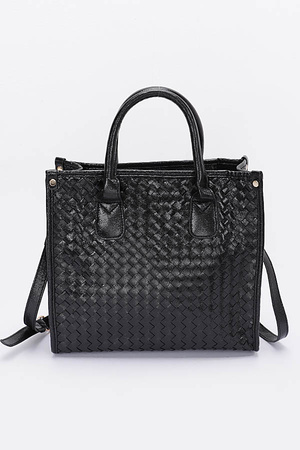 Metallic Braided Tote Bag