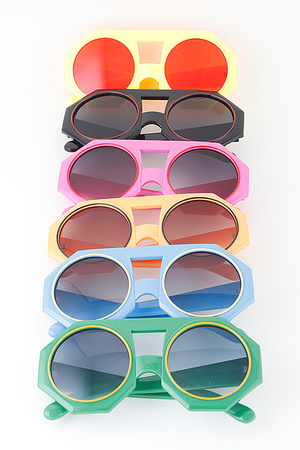 Retro Bright Geometric Cartoon Sunglasses