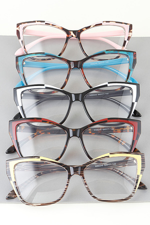 Checkerboard Cateye Optical Glasses