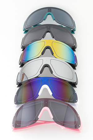 Futuristic Bolted Shield Sunglasses